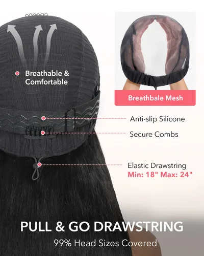 Miniatura 6 de Pull Go Full - Pelucas de cabello humano rizado birmano de 13 x 6 pulgadas, precortadas previamente cortadas, densidad 210, encaje frontal HD