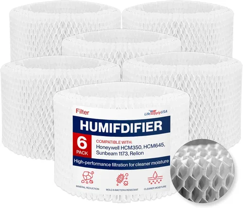 Miniatura 9 de LifeSupplyUSA Filtro A Mecha de repuesto para filtro humidificador compatible con Honeywell HCM350, HCM645, Sunbeam 1173, Relion WA-8D, Kaz 3020