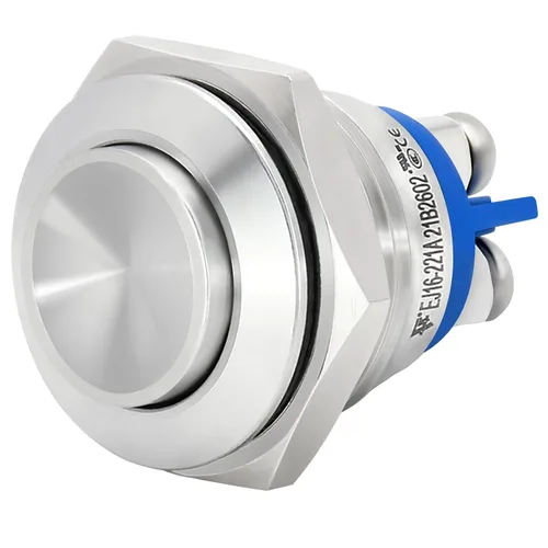 Miniatura 9 de (3 piezas) interruptor de botón momentáneo impermeable IP67 de 16 mm 5/8" con cabeza abovedada de acero inoxidable 304, 5V-250V CC/CA, SPST