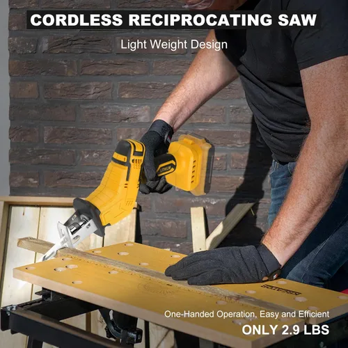 Miniatura 13 de Sierra recíproca inalámbrica para batería Dewalt de 20V, sierras recíprocas con motor de escobillas de 150W, velocidad variable de 0-3500 SPM, kit
