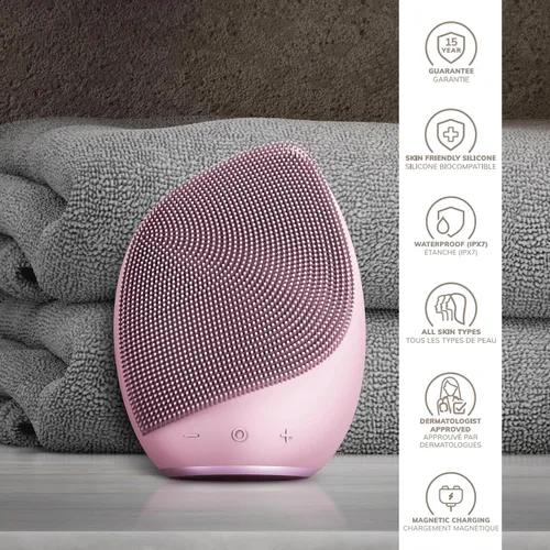 Miniatura 6 de GESKE SmartAppGuided™ Cepillo facial sónico 5 en 1 Cepillo de limpieza facial eléctrico vibratorio Cepillo de silicona suave Limpiador facial