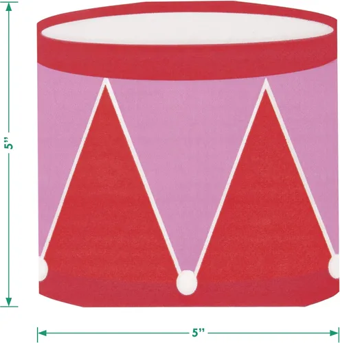 Miniatura 5 de HOME & HOOPLA Cascanueces - Platos de papel con forma de fiesta de Navidad, platos de postre de papel redondos con borde dorado y servilletas
