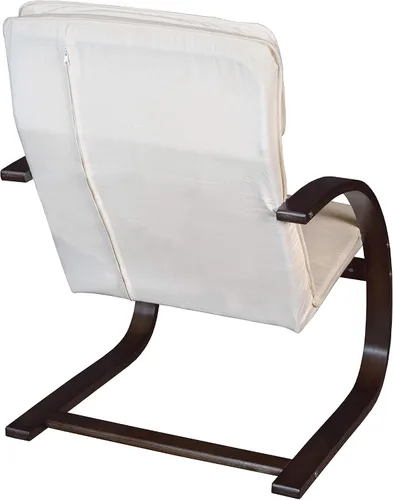 Miniatura 6 de Silla reclinable de madera curvada Niche Mia, de nogal moka/beige, Madera Metal