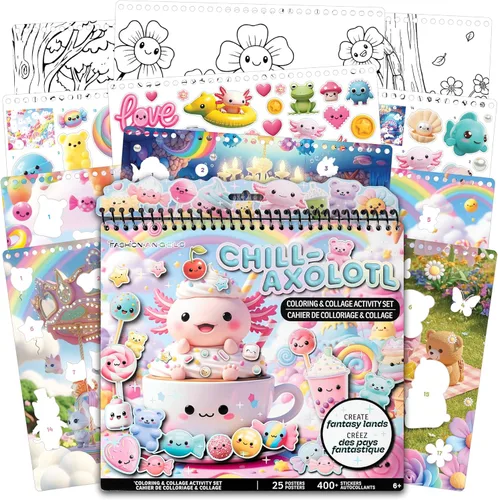 Miniatura 9 de Fashion Angels Cuaderno de bocetos de diseño de moda - Libro de bocetos para principiantes, bloc de bocetos con plantillas y calcomanías para niños