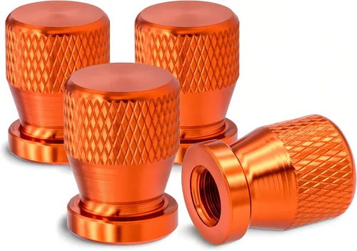 Miniatura 50 de 4 piezas de tapas de válvula de rueda con forma de punta, válvula de rueda de aleación de aluminio con punta, tapas de aire universales a prueba