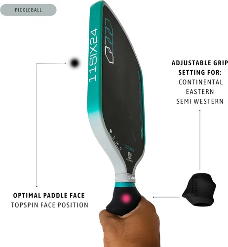 Miniatura 3 de Ayuda de entrenamiento de pickleball diseñada para potencia, precisión y control Herramienta de agarre multiposición para retroalimentación real