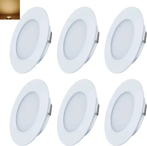 Iluminación para debajo del gabinete para cámper, furgoneta, camión, 12 V, luz LED empotrada, luz blanca cálida, 3 W, 12 voltios, lámparas de techo