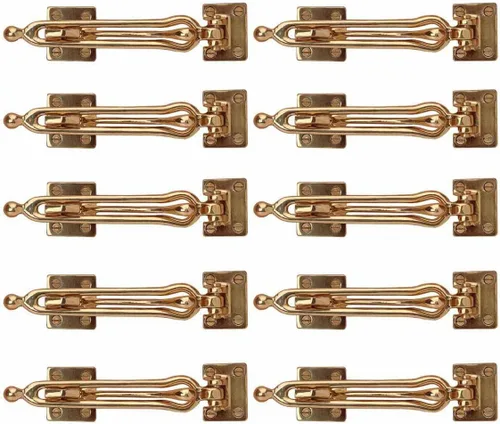 Miniatura 16 de Renovators Supply Manufacturing Cerradura de puerta de hierro forjado negro de 6.5 pulgadas con herrajes de montaje
