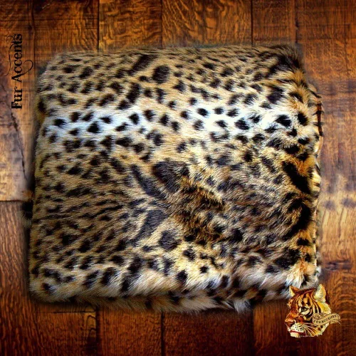 Manta de piel sintética de leopardo de felpa, color marrón, bronceado y marfil cremoso, piel sintética de alta calidad, manta de diseñador, forro de