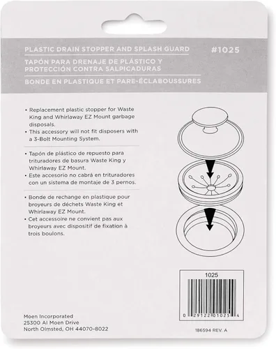 Miniatura 6 de Waste King Legend Series 1 HP - Triturador de basura de alimentación continua con cable de alimentación, (L-8000) y tapón de eliminación de basura