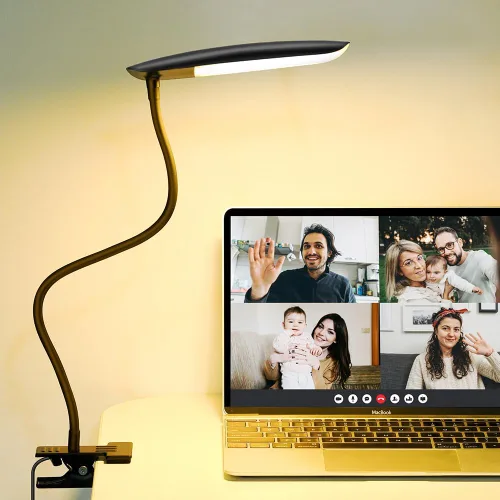 Miniatura 9 de LiFMIRA - Luz con clip USB para leer, luz de lectura con 3 modos de color, 10 niveles de brillo, luz de abrazadera para cuidar los ojos, luz de Negro