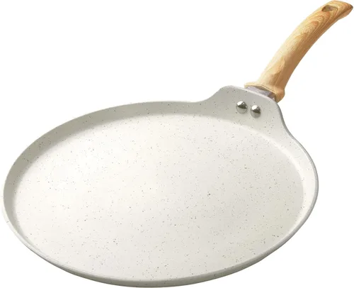 Innerwell - Sartén antiadherente para crepes, sartén plana con revestimiento de granito Dosa Tawa para tortillas, de 10 pulgadas, parrilla para