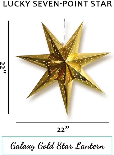 Miniatura 8 de Increíbles faroles de papel de primera, estilo estrella para decorar