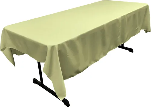 Miniatura 211 de LA Linen Mantel rectangular lavable de popelín de poliéster, resistente a las manchas y a las arrugas, cubierta de mesa 60x84, mantel de tela