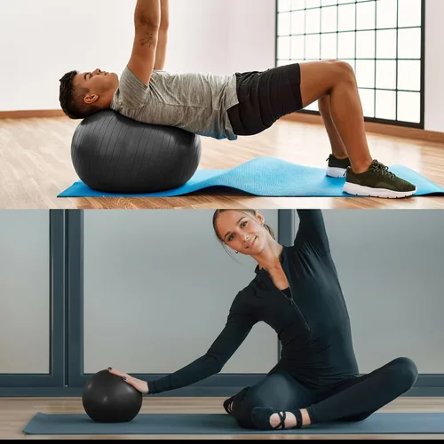 Miniatura 4 de Exercise Balls Set 22-30 Inch & 9 Inch, Small Pilates Ball with Pump, Pregnancy Ball for Women, Yoga Balls for Exercise, Small Exercise Ball for