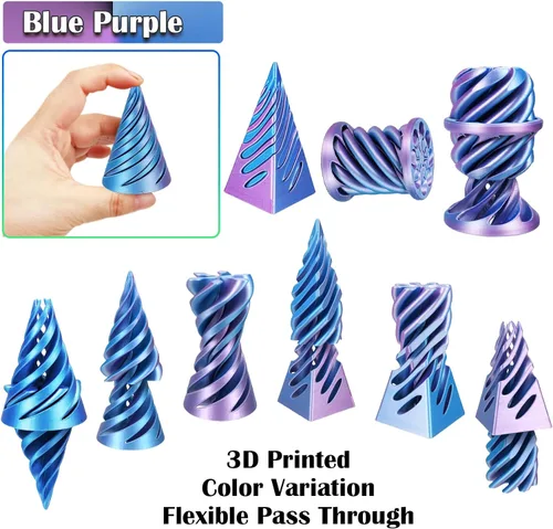 Miniatura 3 de Escultura Imposible Pirámide Pase 3D Impresa, Juguete para Ansiedad de Cono, Imposible Cilindro Alivio de Ansiedad, Imposible Pase Mágico