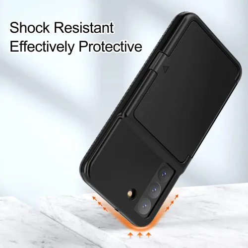 Miniatura 6 de Funda para Samsung Galaxy S25, Soporte De Tarjeta Kickstand Espejo Incorporado Protección Resistente A Prueba De Golpes Para Samsung Galaxy S25 6.2