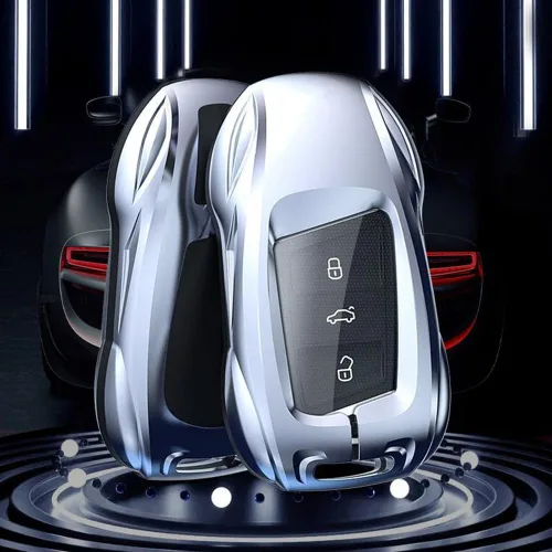 Miniatura 9 de Funda de metal de aleación de zinc para llavero de automóvil, compatible con Volkswagen, VW, Atlas, Golf, Alltrack, Jetta, Passat, Arteon, Tiguan