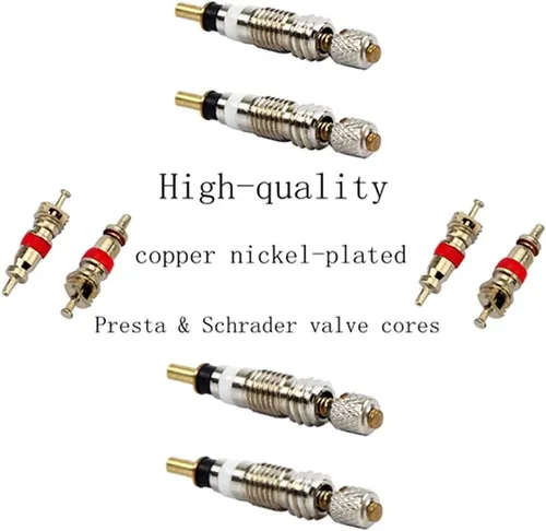 Miniatura 3 de 36 piezas Presta kits de núcleo de válvula, práctico removedor de núcleo de válvula de aleación, 10 núcleos de válvula Presta, 5 adaptadores