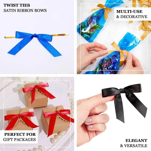 Miniatura 3 de Efavormart - 50 lazos de cinta preatados de satén verde esmeralda cazador de 3 pulgadas, cesta de regalo, decoración de bolsas de recuerdo