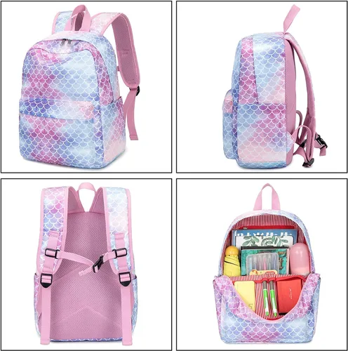 Miniatura 5 de CAMTOP Juego de morral y lonchera para niñas de preescolar y primaria