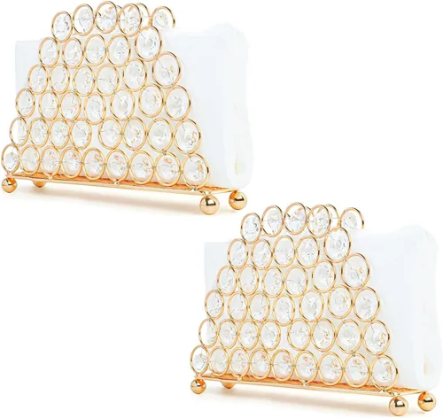 Miniatura 13 de Servilleteros de cristal elegantes y lujosos para servilletas de papel, cocina, comedor y encimeras, soporte para almacenamiento