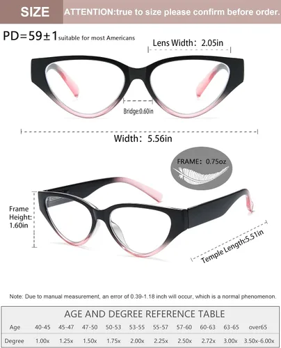 Miniatura 3 de EYEURL Paquete de 4 lentes de lectura con diseño de ojo de gato para mujer, lentes de computadora con bloqueo de luz azul con bisagra de resorte