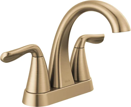 Miniatura 13 de Delta Arvo Centerset Grifo de baño, grifo de baño de 2 manijas negro mate, grifo de lavabo de baño Delta, grifo de baño negro de 3 agujeros, grifo