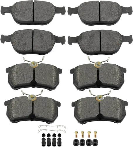 Miniatura 24 de SCITOO Juego de pastillas de freno de cerámica delanteras y traseras D374 D465 para Acura CL 1997-1999, Honda Civic 2002-2003 2006-2011, para Honda
