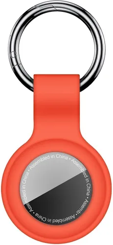 Linsaner Llavero para AirTag: anillo más funda de silicona para tus AirTag, para encontrar accesorios vía GPS, color naranja F8-Naranja