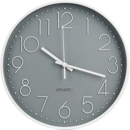Miniatura 14 de Reloj de pared sin tictac, silencioso, moderno, simple, redondo, decoración, reloj de pared de cuarzo con esfera estereoscópica para el hogar