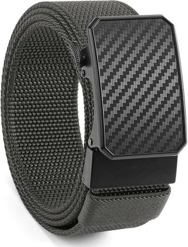Miniatura 10 de SENDEFN Cinturones de trinquete de nailon para hombres, cinturón de tela de golf con hebilla ajustable automática jeans casuales