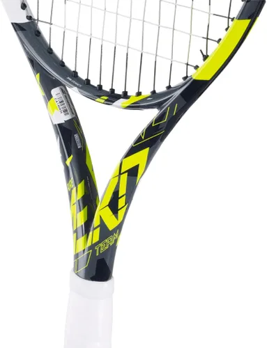 Miniatura 6 de Babolat Raqueta de tenis Pure Aero Team (7ª generación) ensartada con intestino Syn de 0.56 oz a tensión de rango medio