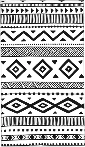 Juego de 2 toallas de mano en blanco y negro para baño, estilo tribal nativo americano, azteca, étnico, bohemio, suave, absorbente, pequeña, toalla