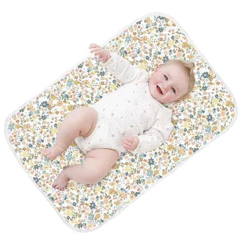 Cambiador de Pañales para Bebé – 31.5" x 21.5" Extra Grande Impermeable Absorbente Alfombrilla Cambiadora Portátil, Forro de Cambiador Reutilizable