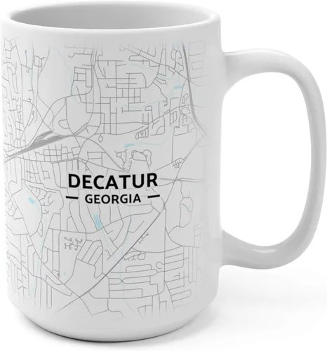 Miniatura 4 de Decatur, Georgia GA Map Mug (11 oz)