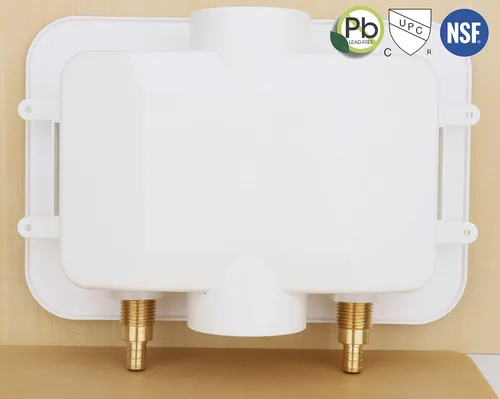 Miniatura 7 de WHK Pex - Caja de salida para lavadora, caja de pared para lavadora con válvula de agua empotrada de drenaje, caja central de doble drenaje de 1/2