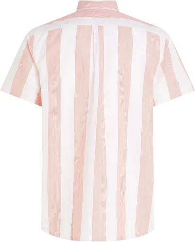 Miniatura 2 de Tommy Hilfiger Camisa de mezcla de lino de manga corta para hombre, ajuste regular