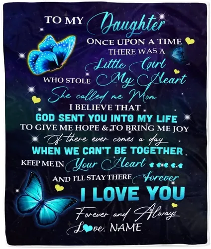 Miniatura 7 de Manta personalizada con texto en inglés «To My Amazing Daughter from Mom Dad Lion Never Forget I Love You Daughter», manta de forro polar