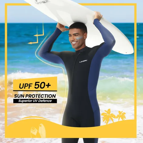 Miniatura 7 de Wetsuit, 5/4mm Upgrade CR Neoprene Wetsuits for Men and Women, Ideal Thermal Wet Suit in Cold Water, Front Zip for Surfing Snorkeling Diving Swimming
