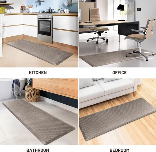 Miniatura 7 de HappyTrends Alfombras antifatiga para cocina, 4/5 pulgadas de grosor, antideslizantes, impermeables, ergonómicas, cómodas para cocina, suelo, hogar