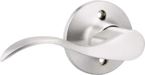 Miniatura 30 de GOBEKOR Paquete de 5 manijas de puerta de níquel cepillado, manijas de puerta interiores de privacidad para dormitorio, baño