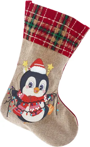 Miniatura 9 de LUSandy Calcetines colgantes de Navidad 5D con pintura de diamante de Papá Noel, adornos colgantes de 14 pulgadas, bolsa de dulces de Navidad