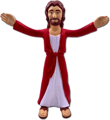 NJ Croce Figura de Jesús de Nazaret de 6.5 pulgadas, juguete flexible, regalo religioso, gran personaje de la Biblia para juegos de escondite,