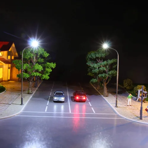 Miniatura 2 de Evemodel EC150 12pcs 1:150 N Escala Modelo Iluminado Coches (Color Aleatorio) con 12V LED para Diseño de Edificios Nuevo