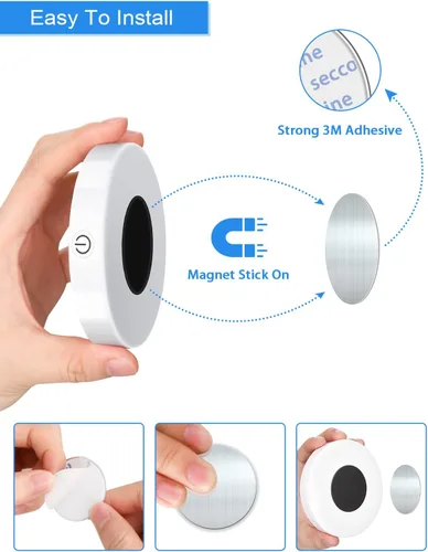 Miniatura 3 de WILLED Luz LED táctil regulable con batería incorporada de 1000mAh, luces recargables con encendido táctil para armario, portátil, adhesiva