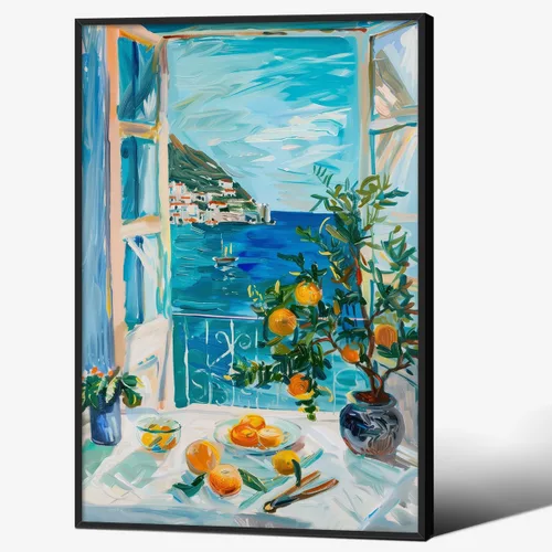 Miniatura 41 de Póster de pintura al óleo colorida de ventana abierta, arte de pared abstracto impresionista famoso y moderno, impresiones de lienzo estético