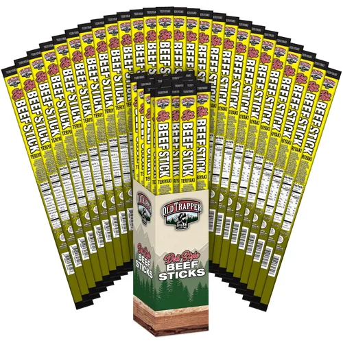Miniatura 9 de Old Trapper Palitos de carne estilo delicatessen, sabor jalapeño, paquete de 15 onzas, palitos de carne picante, seis gramos de proteína y cero
