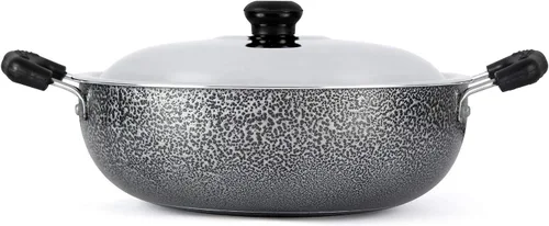 Miniatura 7 de DBY Kadai antiadherente con tapa de acero inoxidable de 2 litros de sartén profunda antiadherente Kadhai indio para curry, freír y salsa de gas