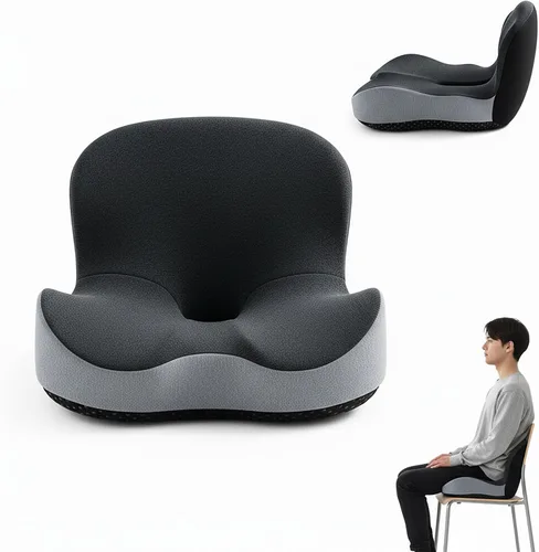 Cojín de asiento de espuma viscoelástica, cojín ergonómico en forma de L para silla de oficina para comodidad durante todo el día, alivia el dolor